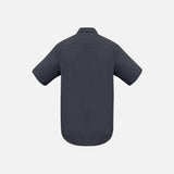 Chemise homme à manches courtes Biz, couleur charbon, en tissu léger, style classique pour homme, vêtement de bureau.