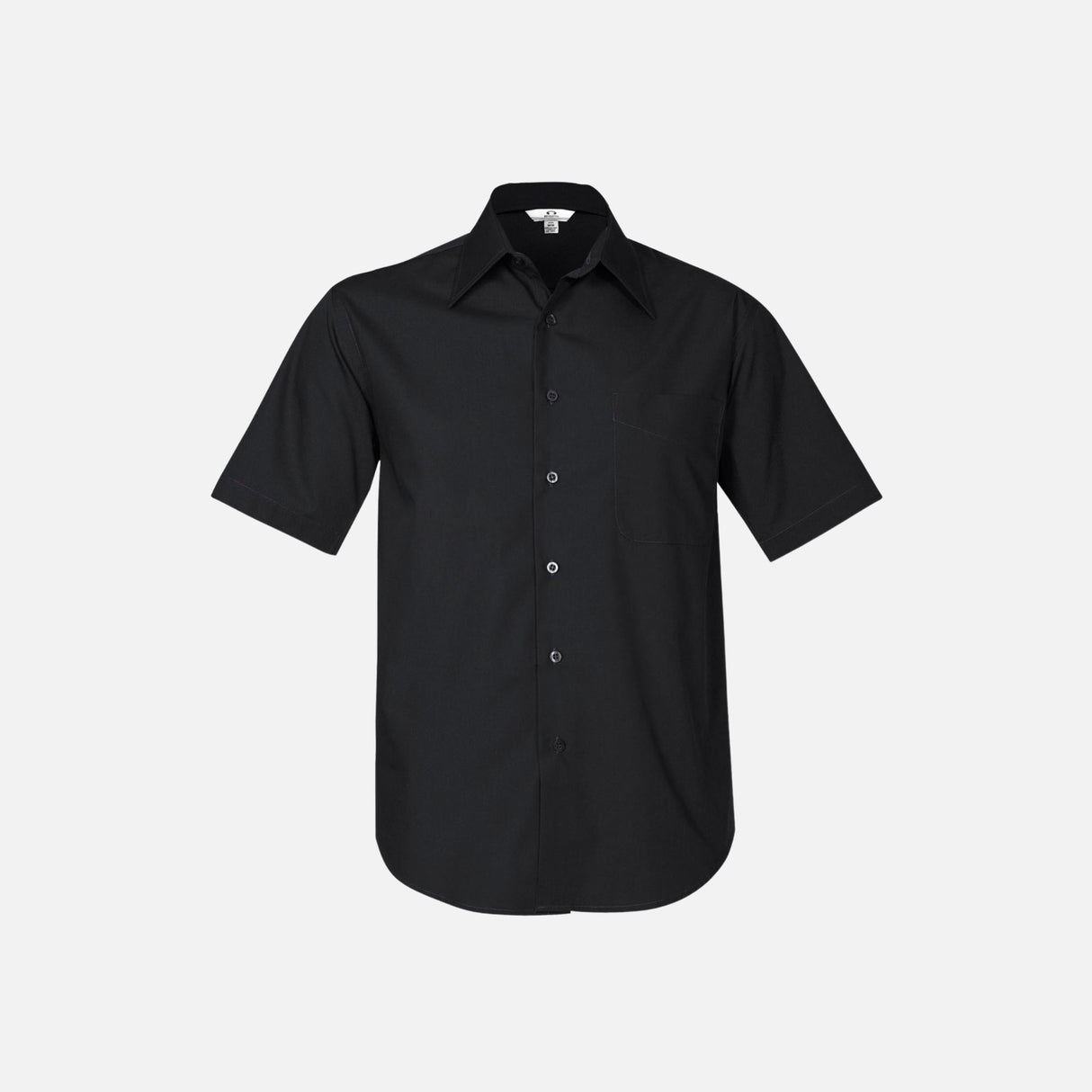 Chemise homme à manches courtes Biz noir, vêtement chemise pour homme, style élégant et décontracté, tissu léger.