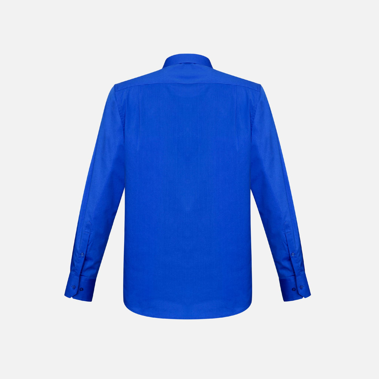Chemise à manches longues Biz Monaco bleue pour homme, vêtement de style corporel, détail de la chemise en tissu léger.