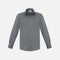 Chemise à manches longues Biz Monaco gris pour homme, vêtement élégant en coton, détail du col et des boutons visibles.