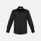 Chemise à manches longues Biz Monaco pour homme, noire, en tissu élégant, portée décontractée ou formelle.