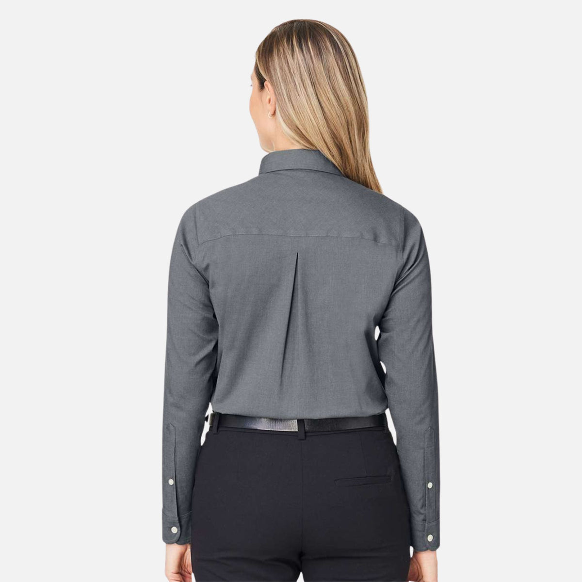 Chemise-manches-longues-femme-DG505W-gris-derriere-mannequin