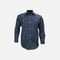 Chemise de travail manches longues Gatts 625S marine, vêtement professionnel en coton avec col et boutons.