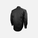 Chemise de travail manches longues Gatts 625S noire, vêtement professionnel en tissu durable et confortable.