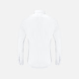 Chemise homme à manches longues James Harvest Acton blanc, look professionnel, tissu facile d'entretien, style classique.