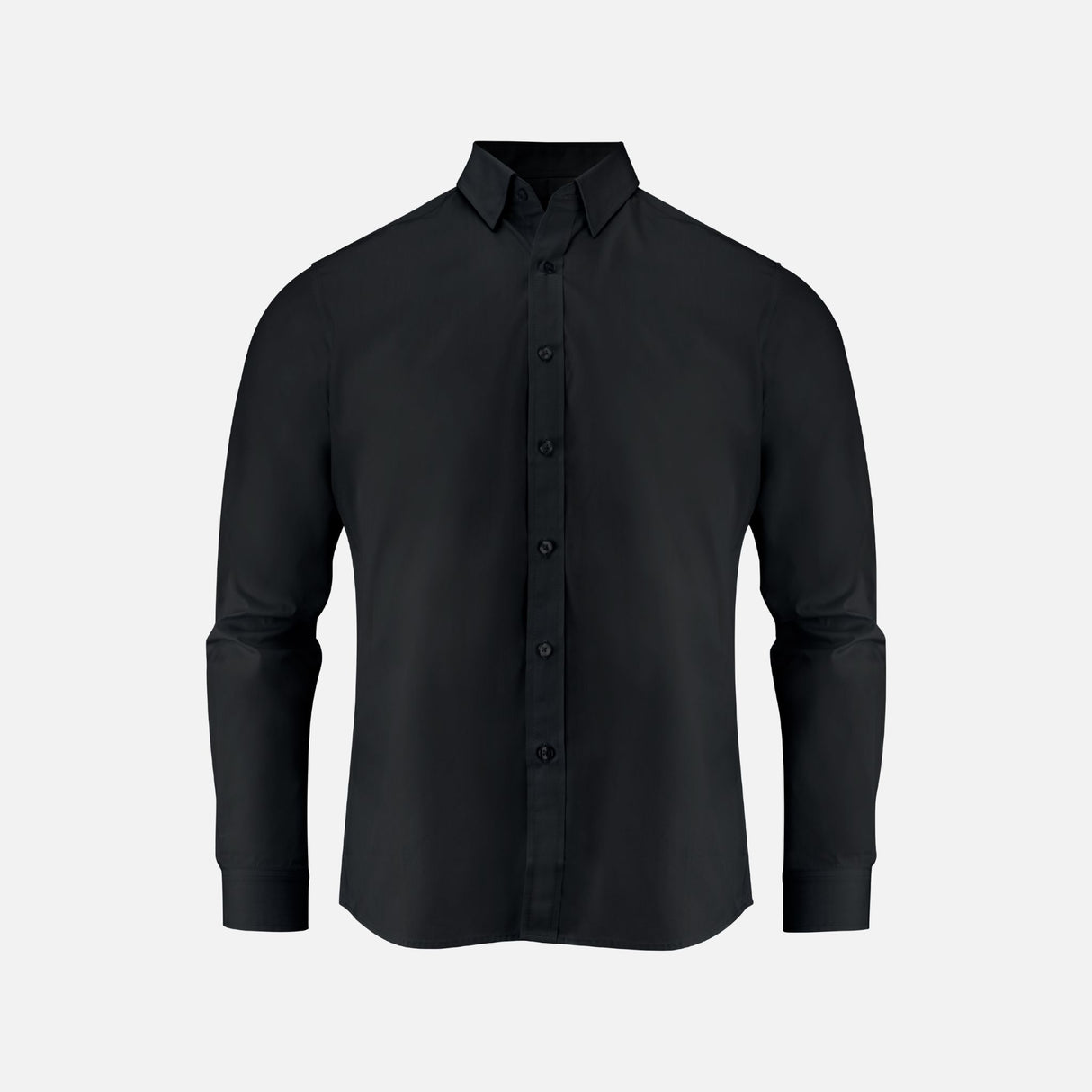 Chemise à manches longues James Harvest pour homme, style business, couleur noire, entretien facile, vêtement chemise élégant