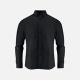 Chemise à manches longues James Harvest pour homme, style business, couleur noire, entretien facile, vêtement chemise élégant
