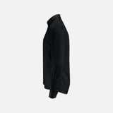 Chemise à manches longues pour homme James Harvest Acton, look business noir, tissu élégant et entretien facile, vêtement classique.