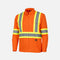 Chemise à manches longues de sécurité Surewerx, couleur orange, avec fonctionnalités pour plus de confort et visibilité accrue.