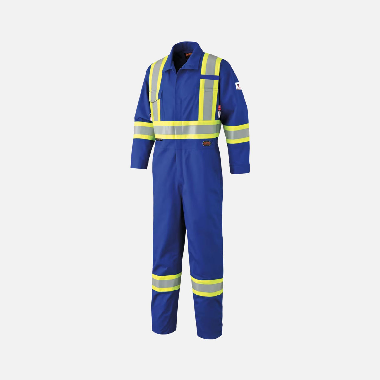 Combinaison haute visibilité ignifuge Surewerx en bleu royal, vêtement de sécurité pour protection incendie et visibilité.