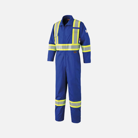 Combinaison haute visibilité ignifuge Surewerx en bleu royal, vêtement de sécurité pour protection incendie et visibilité.