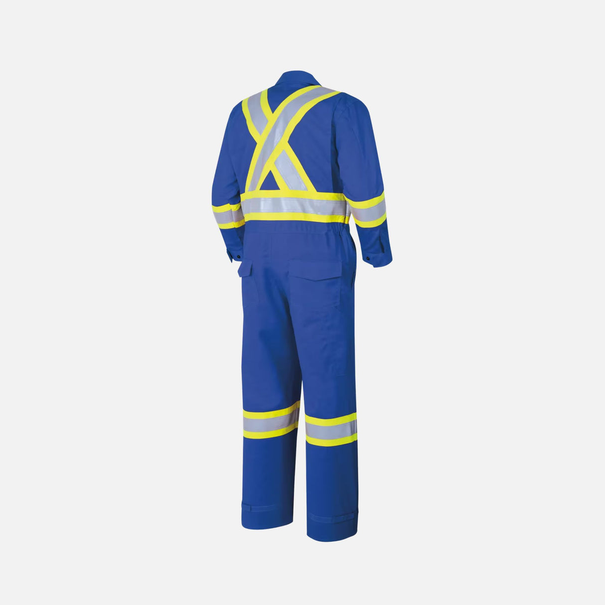 Combinaison haute visibilité ignifuge Surewerx, vêtement de sécurité FR, couleur bleue, protection contre le feu et haute visibilité.