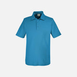 Polo Fusion ChromaSoft Core365, vêtement polo pour corps, en tissu coloré avec col et boutons visibles.