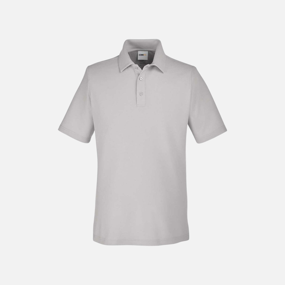 Polo Fusion ChromaSoft Core365, vêtement polo pour corps, en tissu coloré, avec col et boutons, porté par un mannequin.