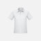Polo à manches courtes pour homme de la marque Biz, en coton bleu avec col et boutons visibles.