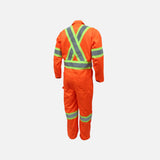 Vêtement de sécurité haute visibilité Gatts orange, couvre-tout renforcé pour une protection optimale en extérieur.