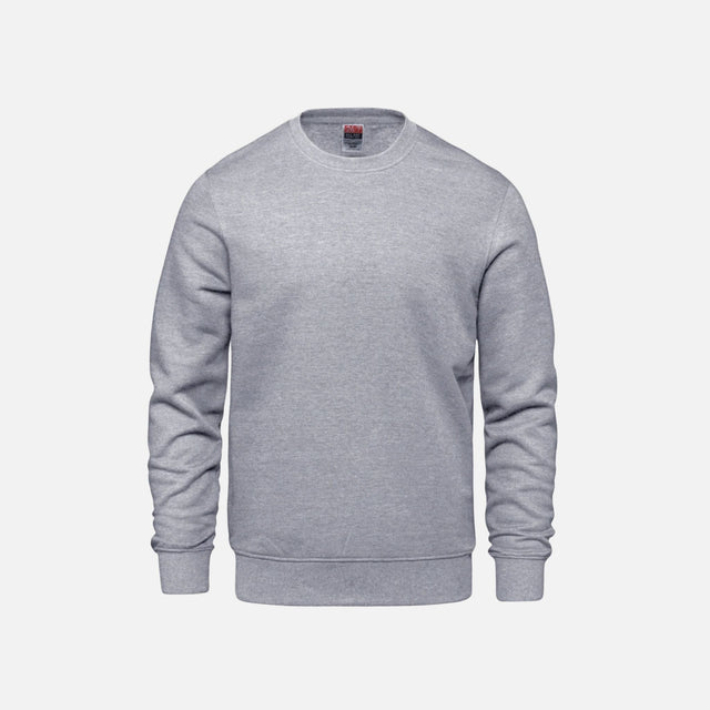 Chandail à col rond Canada Sportswear gris chiné, vêtement casual en maille pour homme, vue de face.