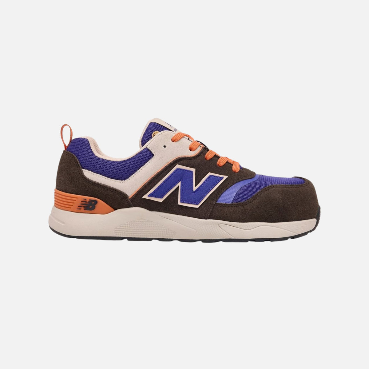 Souliers de travail New Balance Elite Lite ESR, confortables et sécurisés, en brun-orange avec semelle résistante.