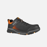 Souliers de travail athlétiques et flexibles STC orange, parfaits pour la sécurité et le confort au travail.