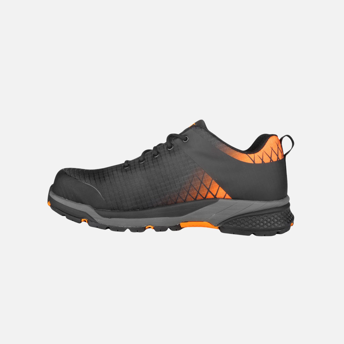 Souliers de travail athlétiques et flexibles STC, espadrille orange pour hommes, confort et durabilité.