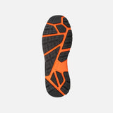 Souliers de travail athlétiques et flexibles STC orange, idéal pour la sécurité et le confort au travail.