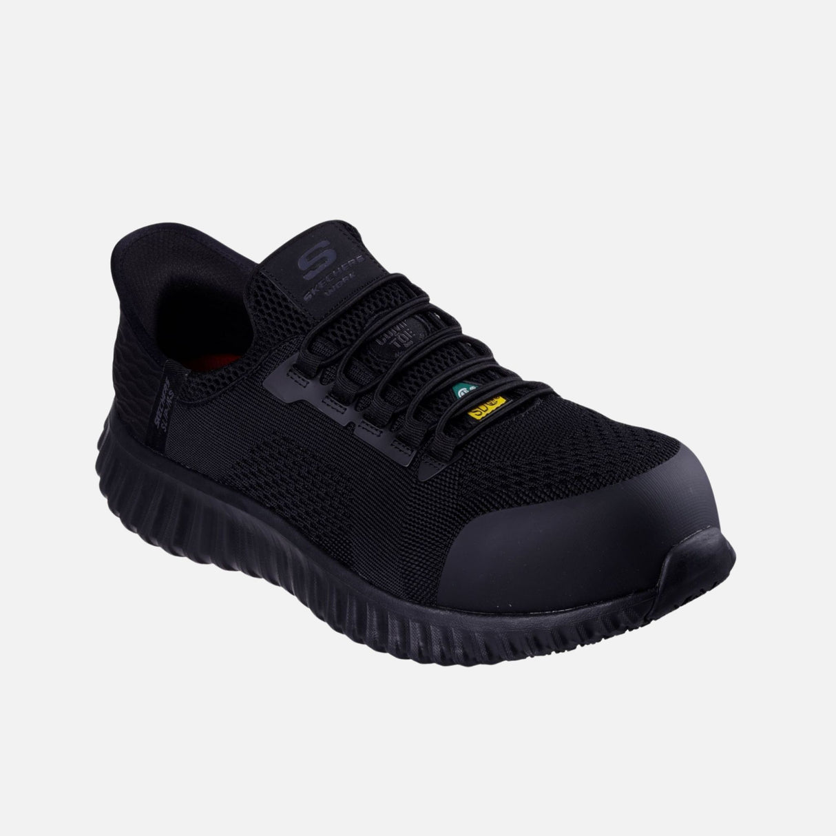 Espadrille-travail-Sketchers-200290-noir-3/4