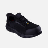 Espadrille-travail-Sketchers-200290-noir-3/4