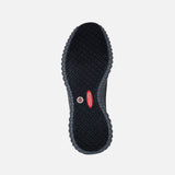 Espadrille de sécurité Skechers, souliers slip-on avec semelle antidérapante, noir, pour le travail et la sécurité.