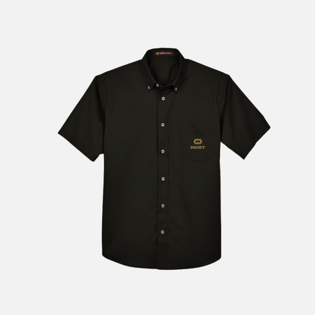 HUOT-chemise-manches-courtes-Harriton-M500S-noir-devant