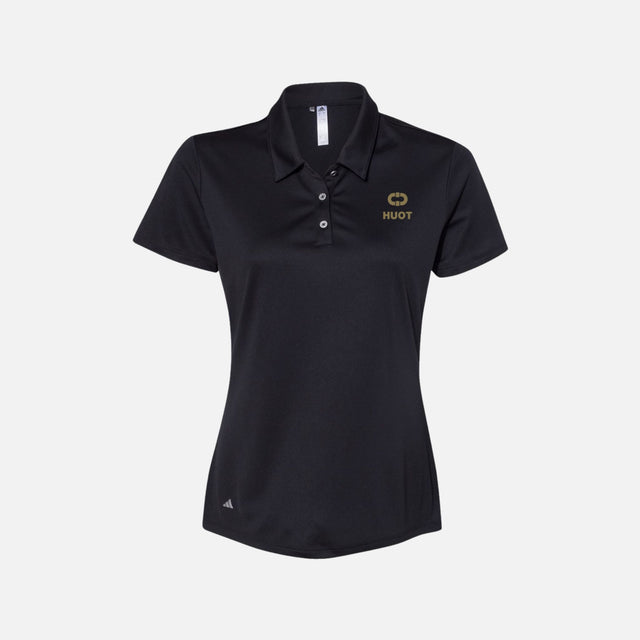 Polo à manches courtes Adidas A231 noir pour homme, vêtement de style décontracté avec col et logo sur la poitrine