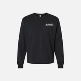 T-shirt manches longues noir Bella + Canvas 3511, style vintage, vue de face avec col rond et manches longues.