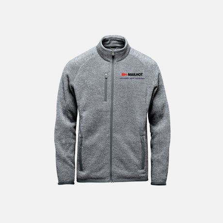 Veste polaire pour homme Stormtech FHZ-1 gris, vêtement chaud et confortable avec zip, idéal pour l'extérieur.