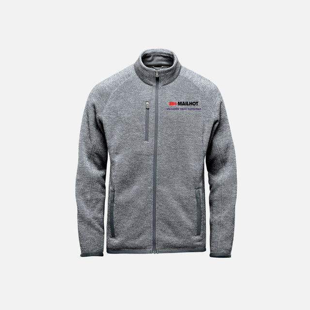Veste polaire pour homme Stormtech FHZ-1 gris, vêtement chaud et confortable avec zip, idéal pour l'extérieur.