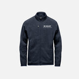 Veste polaire pour homme Stormtech FHZ-1 marine, vêtement chaud et confortable avec fermeture éclair, vue de face.