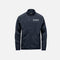 Veste polaire pour homme Stormtech FHZ-1 marine, vêtement chaud et confortable avec fermeture éclair, vue de face.