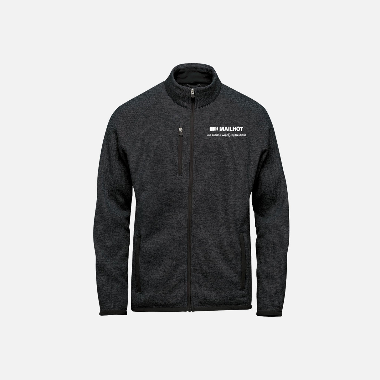 Veste polaire pour homme Stormtech FHZ-1, noir, en tissu chaud et doux, idéale pour l'extérieur et les activités hivernales.
