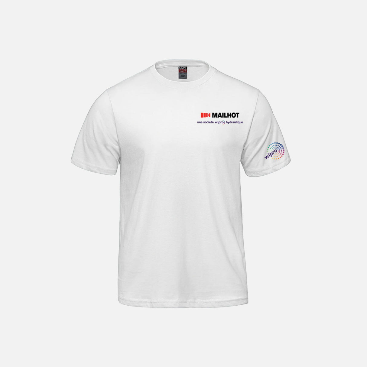 T-shirt en coton peigné Ring Spun blanc de Canada Sportswear avec logo Parkour, vêtement pour hommes.