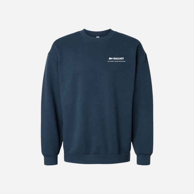 Molleton à col rond unisexe American Apparel RF496 en bleu, vêtement confortable avec capuche, style décontracté.