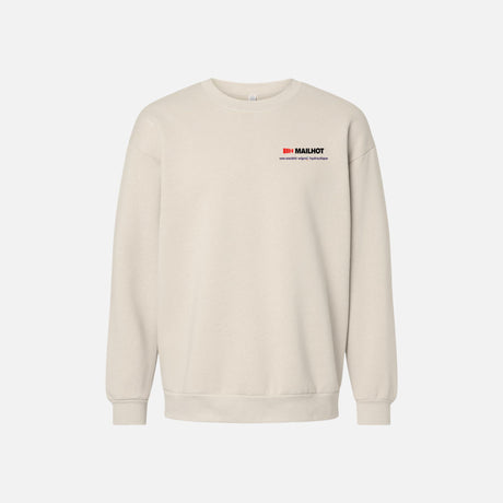 Molleton à col rond unisexe American Apparel RF496, vêtement confortable en molleton gris, idéal pour un look décontracté.