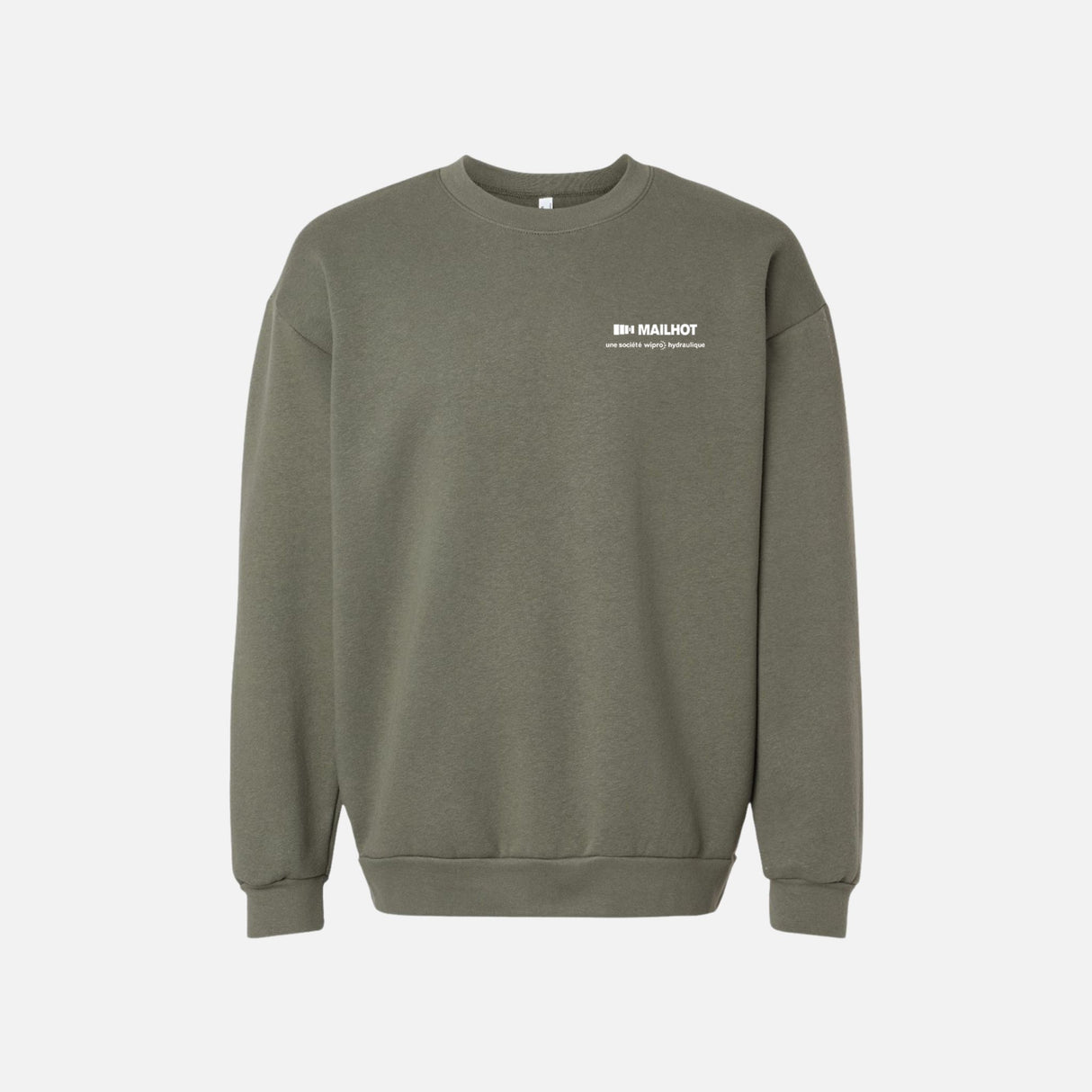 Molleton à col rond unisexe American Apparel RF496 en vert, vêtement confortable avec capuche, vue de face.