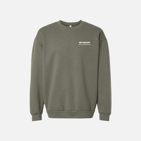 Molleton à col rond unisexe American Apparel RF496 en vert, vêtement confortable avec capuche, vue de face.