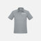 Polo à manches courtes pour homme Biz, modèle P706MS, en tissu argenté, porté sur mannequin, vêtement élégant et décontracté