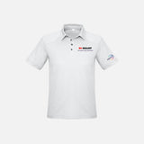 Polo homme à manches courtes blanc de la marque Biz, vêtement élégant pour homme, modèle P706MS de Mailhot Bureau.