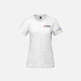 T-shirt en coton peigné blanc pour femme de la marque Canada Sportswear, manches courtes, style décontracté.