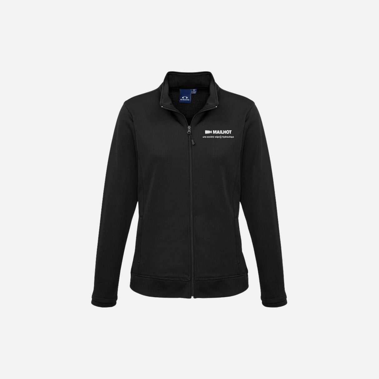 Veste zippée pour femme Biz SW520L en noir, vêtement d'extérieur avec fermeture éclair, style moderne et confortable.