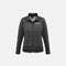 Veste zippée pour femme Biz SW520L en noir et gris, vêtement vestes, fermée avec capuche et poches latérales.