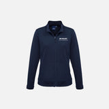 Veste zippée pour femme Biz SW520L marine, vêtement vestes, style décontracté, en tissu léger avec fermeture éclair.