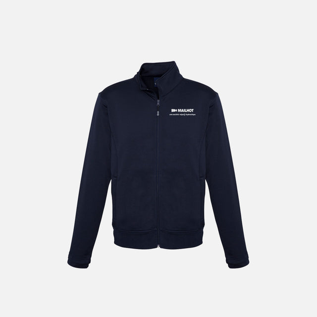 Veste zippée pour homme Biz SW520M marine en tissu léger, veste pour hommes dans un style décontracté et moderne.