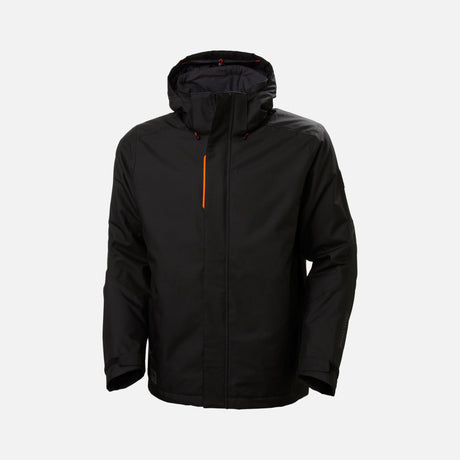 Manteau d'hiver isolé Helly Hansen Kensington noir, vêtement chaud et protecteur pour la saison froide