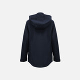 Manteau coquille pour femme Biz Atlas en marine, vêtement d'hiver avec coupe élégante, idéal pour la saison froide.